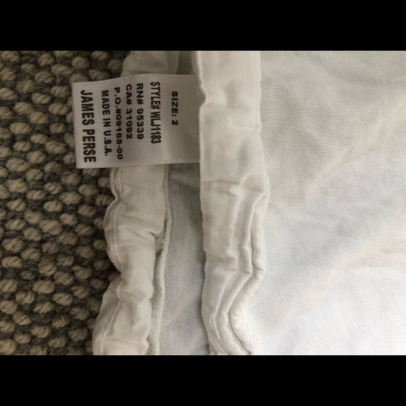 James Perse white cotton lounge pant size 2 - Picture 7 of 7